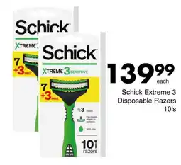 Save Schick Extreme 3 Disposable Razors offer