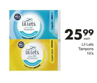 Save Lil Lets Tampons offer
