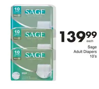 Save Sage Adult Diapers offer