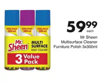 Save Mr Sheen Multisurface Cleaner Furniture Polish offer