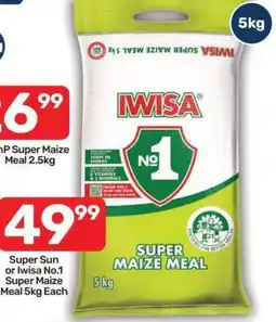 Pick n Pay IWISA NO.1 SUPER MAIZE MEAL 5kg offer
