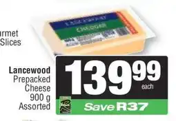 Spar Lancewood Prepacked Cheese offer
