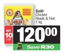 Spar Goldi Chicken Heads & Feet 1 kg offer