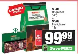 Spar SPAR Briquettes 5 kg + SPAR Firelighters 12s offer
