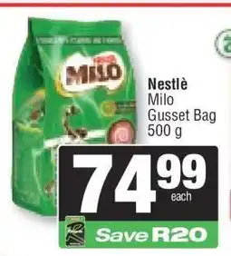 Spar Nestlè Milo Gusset Bag 500 g offer