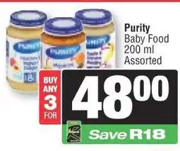 Spar Purity Baby Food offer