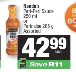 Spar Nando's Peri-Peri Sauce or Perinaise offer