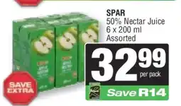 Spar SPAR 50% Nectar Juice offer