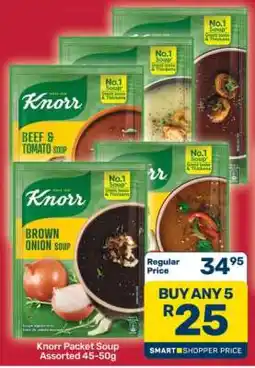 Pick n Pay Hypermarket Knorr Packet Soup Assorted 45/50g offer