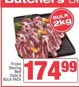 Spar Frozen Stewing Beef Class A BULK PACK offer