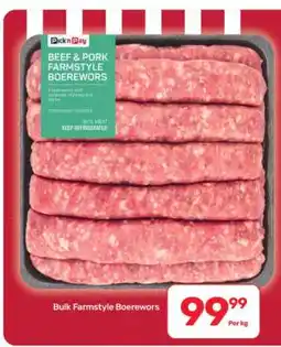Pick n Pay Hypermarket Bulk Farmstyle Boerewors offer