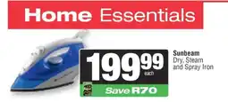 Spar Sunbeam Dry, Steam and Spray Iron offer