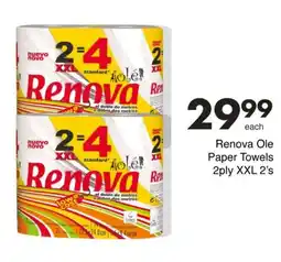Save Renova Ole Paper Towels 2ply XXL offer