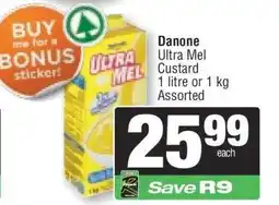 Spar Danone Ultra Mel Custard offer