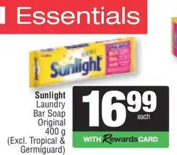 Spar Sunlight Laundry Bar Soap Original offer
