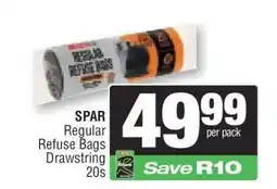 Spar SPAR Regular Refuse Bags Drawstring 20s offer