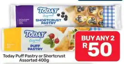 Pick n Pay Hypermarket Today Puff Pastry or Shortcrust Assorted 400g offer