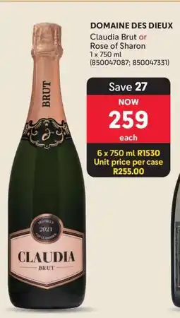 Makro Domaine des Dieux Claudia Brut or Rose of Sharon offer