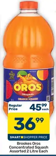 Pick n Pay Hypermarket Brookes Oros Concentrated Squash Assorted 2 Litre Each offer