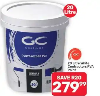 Pick n Pay Hypermarket 20 Litre White Contractors PVA Paint offer