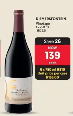 Makro DIEMERSFONTEIN Pinotage offer