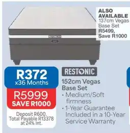 OK Furniture 152cm Vegas Base Set offer