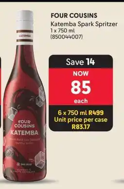 Makro FOUR COUSINS Katemba Spark Spritzer offer
