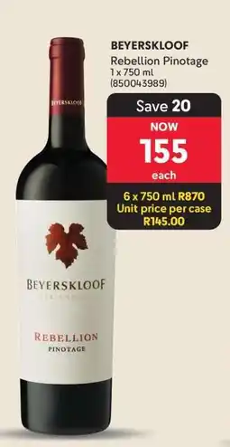 Makro Beyerskloof Rebellion Pinotage offer