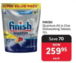 Makro FINISH Quantum All In One Dishwashing Tablets 70's offer