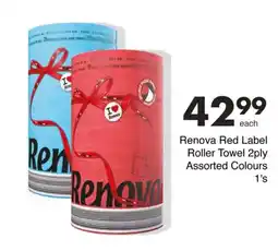 Save Renova Red Label Roller Towel 2ply offer