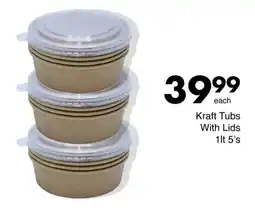 Save Kraft Tubs With Lids offer