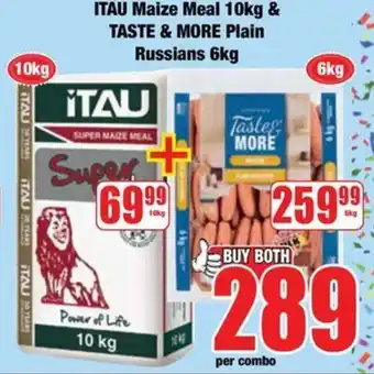 ITAU Maize Meal & TASTE & MORE Plain Russians