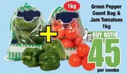 Boxer Green Pepper Count Bag & Jam Tomatoes offer