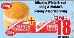 Boxer Mbakhos White Bread & MAMA'S Polony Assorted offer