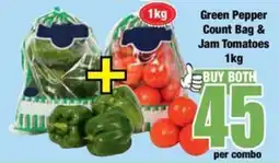 Boxer Green Pepper Count Bag & Jam Tomatoes offer