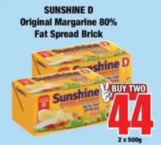 Boxer Sunshine D Original Margarine 80% Fat Spread Brick offer