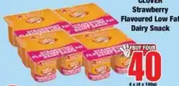 Boxer Clover Strawberry Flavoured Low Fat Dairy Snack offer