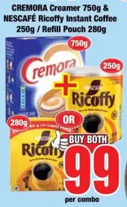 Boxer CREMORA Creamer & NESCAFÉ Ricoffy Instant Coffee offer