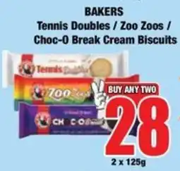 Boxer Bakers Tennis Doubles / Zoo Zoos / Choc-O Break Cream Biscuits offer