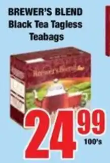 Boxer Brewer's Blend Black Tea Tagless Teabags offer