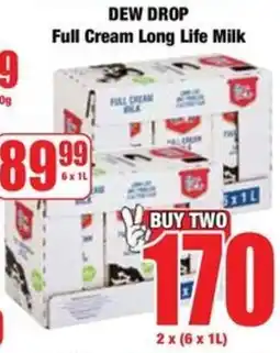 Boxer Dew Drop Full Cream Long Life Milk offer