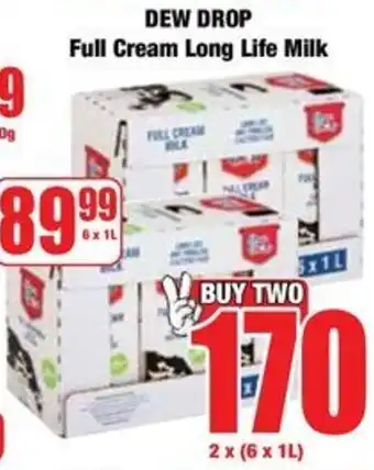 Boxer Dew Drop Full Cream Long Life Milk offer