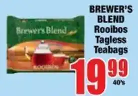 Boxer Brewer's Blend Rooibos Tagless Teabags offer