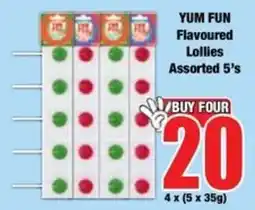 Boxer YUM FUN Flavoured Lollies Assorted offer