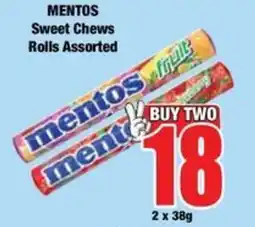 Boxer MENTOS Sweet Chews Rolls Assorted offer