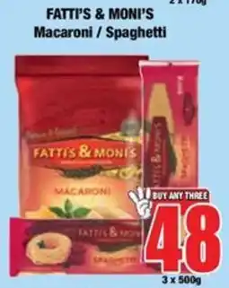 Boxer FATTI'S & MONI'S Macaroni / Spaghetti offer