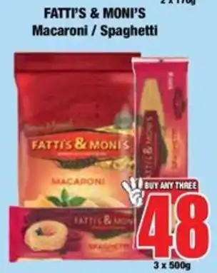 Boxer FATTI'S & MONI'S Macaroni / Spaghetti offer