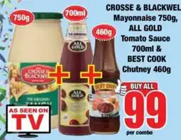Boxer Crosse & Blackwell Mayonnaise, All Gold Tomato Sauce, Best Cook Chutney offer