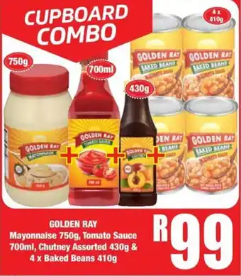 Boxer GOLDEN RAY Mayonnaise Tomato Sauce Chutney Assorted Baked Beans offer