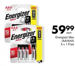 Save Energizer Max (AA/AAA) offer